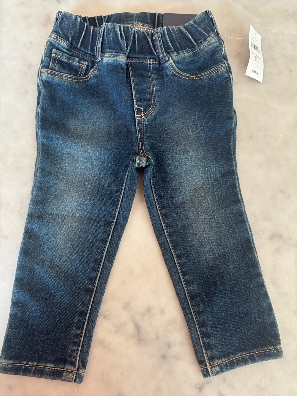 GAP Baby Dark Blue Elastic Waist Denim Jeans